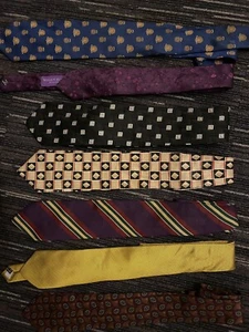 Bundle Of Major Brands Men's Ties UK Ties 100% Silk - Picture 1 of 2