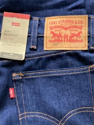 Levi's Men's 517 2017 BOOTCUT CREASED ~ 38X30 Indigo Blue ~ NON-STRETCH NWT $70 - Image 1 of 4