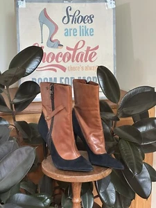 "Botines al tobillo Donald J Pliner Tenn dos tonos 4,5"" tacón para mujer talla 9 M - nuevos sin caja" - Imagen 1 de 9