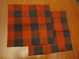 2 Checkered Throw Pillow Covers 18x18 Festive Decor Black & Red Checks Zip Up - Picture 1 of 6