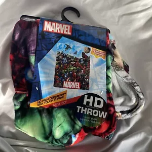 Marvel Universe Comics Hulk Thor Captain America Throw Blanket - Picture 1 of 5