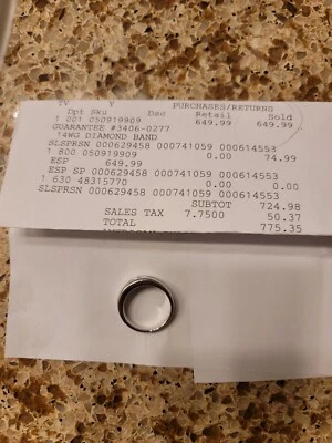 Alianza de boda para hombre Foto 1 de 4