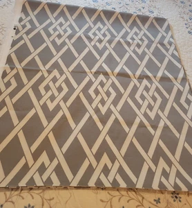 Vintage Braemore Fabric Secret Gate Pattern Grey & Ecru 3.5 Yards x 54" Wide - Picture 1 of 4