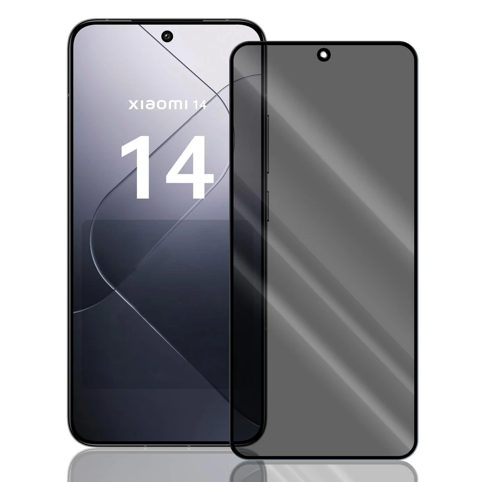 NUMIA Panzer Folie für Xiaomi 14 Anti Spy Blick Sicht Schutz Hart Echt Glas Folie