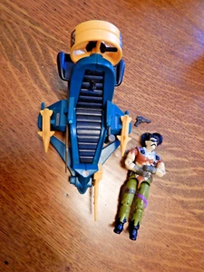 Vintage GI Joe Zanzibar (v1) 1987 quasi completo con veicolo Dreadnok Air Skiff - Foto 1 di 1
