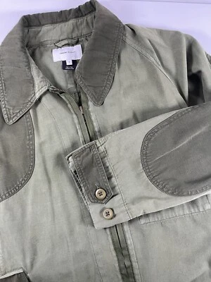 CURRENT ELLIOTT женщин зеленый амбара куртка S льняной смеси двойной локоть галстук Chore - Изображение 1 из 4