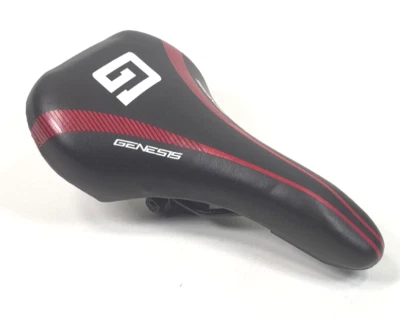 Genesis  Bicycle Seat Mountain Bike Saddle  Sam Moanie YBT  Black Red - Image 1 of 4