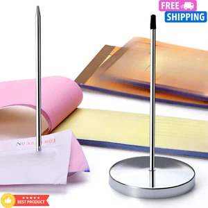 Stainless Steel Bill Receipt Spike - Kitchen Restaurant Office Paper Memo Holder - Picture 1 of 6