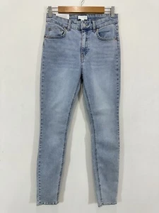 H&M Skinny Jeans Women 12 (28x28.5) Blue Denim Super Stretch Mid Rise NEW - Picture 1 of 15