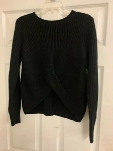 Neu ohne Etikett Full Circle Trends Damenpullover schwarz Rückenausschnitt Twist – Größe Medium M - Bild 1 von 3