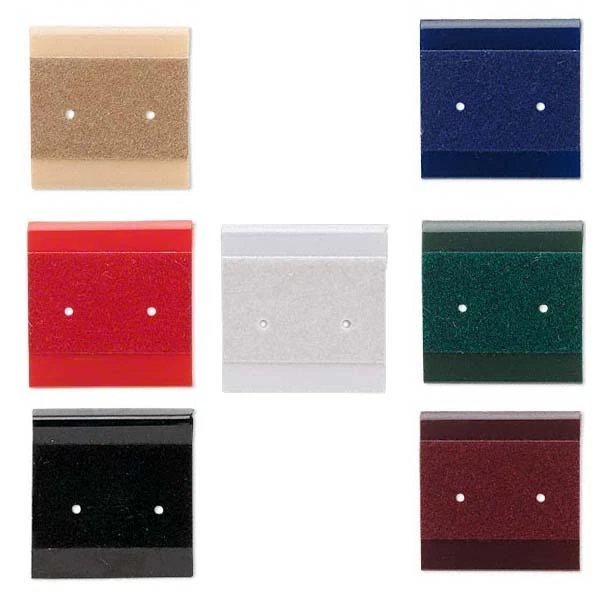 Wholesale 100 Small Velvet Flocked 1 Inch Earring Display Cards with Hanging Tab - Image 1 of 1
