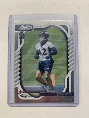 2022 Panini Absolute Football #188 Nik Bonitto Rookie RC Denver Broncos - Image 1 of 2