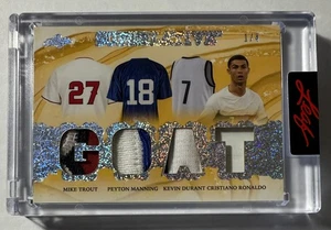 Parche Leaf Superlative THE GOATS 4 GU 2023 Jsy Trout Manning Durant Ronaldo 1/4 - Imagen 1 de 2