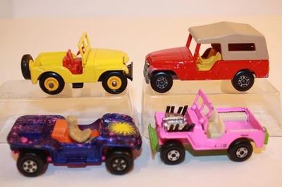 Four (4) Vintage Matchbox Lesney Beach Hopper / Jeep Hot Rod / Jeep / CJ6 Jeep - Image 1 of 4