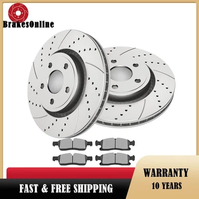 Pastillas de rotores de freno delanteros de 350 mm aptas para Dodge Durango 2018-2020 2019-2020 perforadas Foto 1 de 4