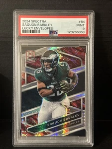 2024 Spectra Saquon Barkley Lucky Envelope #2/8 Philadelphia Eagles PSA 9 Mint - Bild 1 von 3