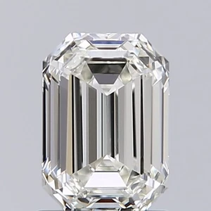 CERT. Diamante extraído natural AGI corte esmeralda 1,19 quilates suelto color J claridad VVS2 - Imagen 1 de 2