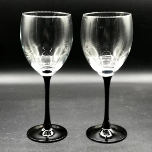Luminarc of France Signature Schwarz Wein Wasser Gläser 10oz Auslaufmodell 2er Set - Bild 1 von 5
