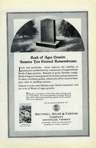 1925 Boutwell Rock of Ages Death Memorial MAGAZINE PRINT AD Decor Idea (4773) - Picture 1 of 1