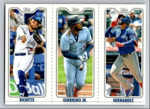 2022 TOPPS OPENING DAY TRIPLE PLAY SINGLES TEOSCAR HERNANDEZ/ VLADIMIR GUERRERO - Picture 1 of 2