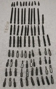 80pc 1"× 2"× 3-1/2" ASSORTED SIZES 1/4" HEX DRIVER BIT SET USA 🇺🇸 - Picture 1 of 7