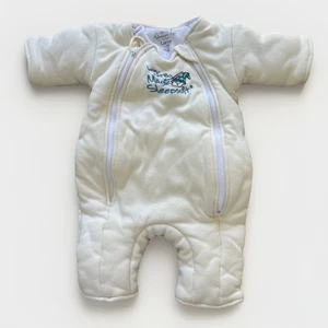 Baby Merlin's Magic Sleepsuit Large 6-9 Months Beige Swaddle Suit Infant Cotton - Picture 1 of 4