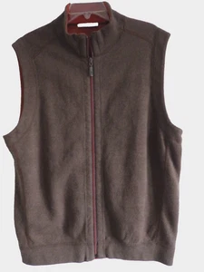 Tommy Bahama Vest Mens XL Reversible Full Zip Brown Sleeveless Golf Layer Casual - Bild 1 von 7