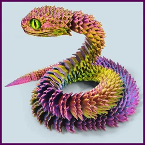 Action figure serpente stampate in 3D simulazione articolata articolata articolata articolazione articolare - Foto 1 di 48