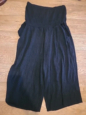 Pantalones harén cintura alta negros talla 14 ropa de playa Next para dama Foto 1 de 4