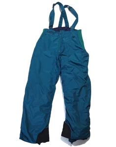 Columbia Snow Pants Hunter Green Vintage Overalls Nostalgic 90s Style WMS Med - Picture 1 of 7