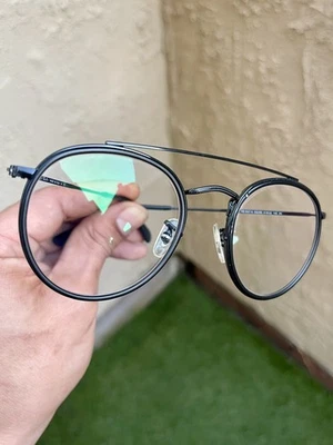 NWT Authentic Ray Ban Round Double Bridge Metal Rb3647-N 3647 Black Clear 51/22 - image 1 of 4