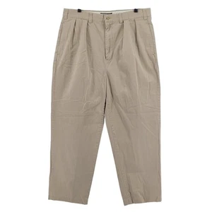 Polo Ralph Lauren Andrew Pant Tall Mens 38x30 Pleated Khaki Cotton Chino - Picture 1 of 7