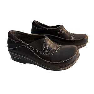 L'Artiste by Spring Step Burbank Leather Clogs Size 39 US 8.5 Brown Comfort NEW - Picture 1 of 9