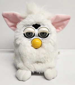 Furby White Snowball 1998 con ojos azules Tiger Electronics probado funcionando - Imagen 1 de 8