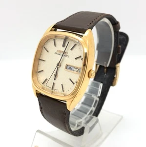 [w2240] SEIKO GRAND QUARTZ 4843-5100 Original Hebilla Nueva Batería Oro Cuarzo EX - Imagen 1 de 17