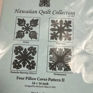 VTG 1995 Hawaiian Quilt Collection Pillow Cover Pattern Booklet Anthurium 16x16 - Picture 1 of 5