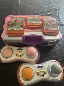 V Tech V. Smile V Motion Active Learning System Purple Pink Tested Video Game - Picture 1 of 5