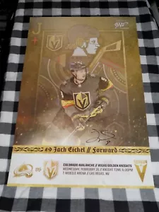 Jack Eichel signiert Las Vegas Golden Knights Spieltag Poster Glow in the Dark Sig - Bild 1 von 1