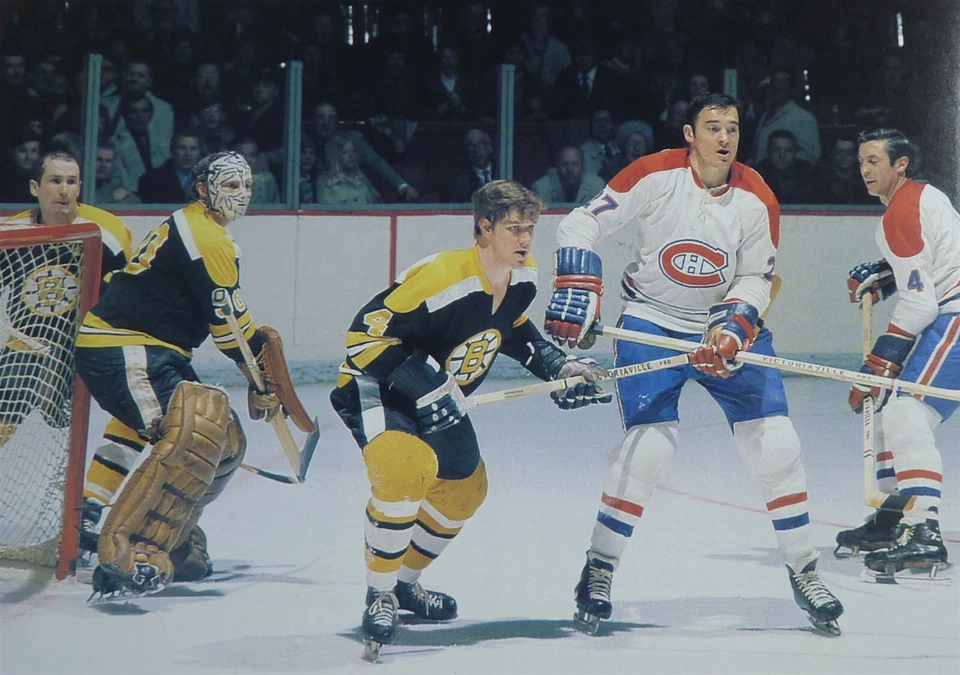 IMPRESIÓN FOTOGRÁFICA DE HOCKEY DE LA NHL BOBBY ORR G.CHEEVERS BOSTON BRUINS VS FRANK MAHOVLICH Foto 1 de 1