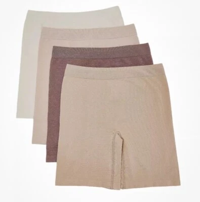 Breezies Juego de 4 Pantys de Algodón Long Line Pack Neutro Grande A475754 Foto 1 de 4