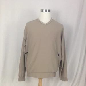 Men's Nike Golf Tan/Beige Long Sleeve Jacket Pullover Sweater Medium - Picture 1 of 7