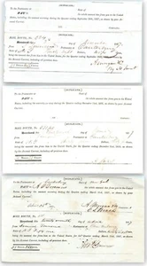 1837 Mail Carrier Receipts (3) - Shipping Payments Postmaster at Canterbury, NY - Picture 1 of 5