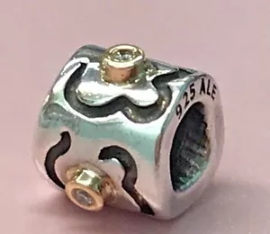 PANDORA | ORO 14K SS LIFES PATH DIAMANTE ENCANTO NUEVO 790419D RETIRADO RARO 925ALE - Imagen 1 de 5