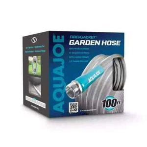 Aqua Joe 1/2 pollice Dia. x 100 piedi Xtreme Fiber Jacket Tubo da Giardino, Raccordi in Metallo - Foto 1 di 8