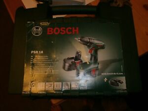Bosch Akku Schrauber PSR 18 mit 2 Akkus und einem Ladegerät