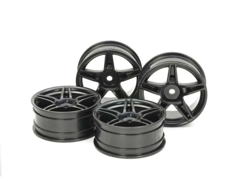 Tamiya 1:10 Felgen 5-Doppelspeiche schwarz 24mm +2, 4 Stück - 300054853 - Bild 1 von 1