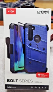ZIZO BOLT SERIES Case For Motorola MOTO G With Glass, Holster, Clip (Blue/Black) - Picture 1 of 2