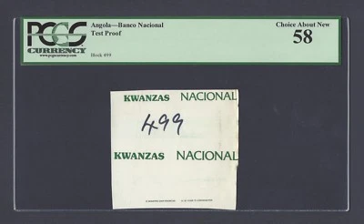 Angola - Banco Nacional Test Proof About Uncirculated  - Image 1 of 2