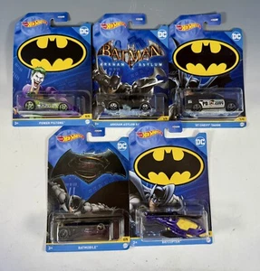 Hot Wheels DC BATMAN Vehicles HDG89 (Complete Set of 5) NEW - Picture 1 of 2