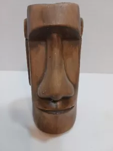 Moai Easter Island Otigiri Tiki Ceramic Mug? Figurine Wall Art - Picture 1 of 13